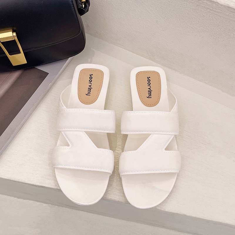 Giày Sandal Đế Bằng Chống Trượt Thời Trang Đi Biển Mùa Hè