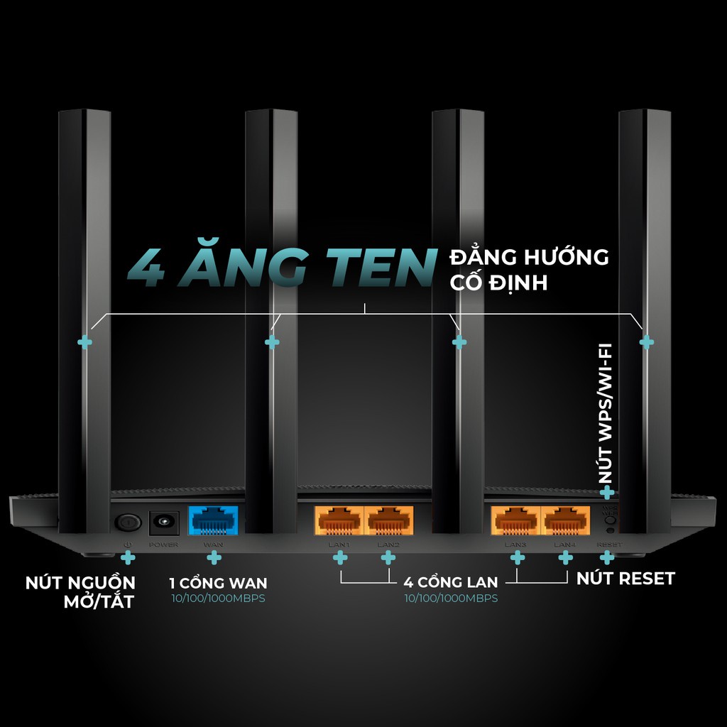 Router Wi-Fi Băng Tần Kép MU-MIMO AC1900 TP-Link Archer C80 - Hàng Chính Hãng - Bảo Hành 24 Tháng