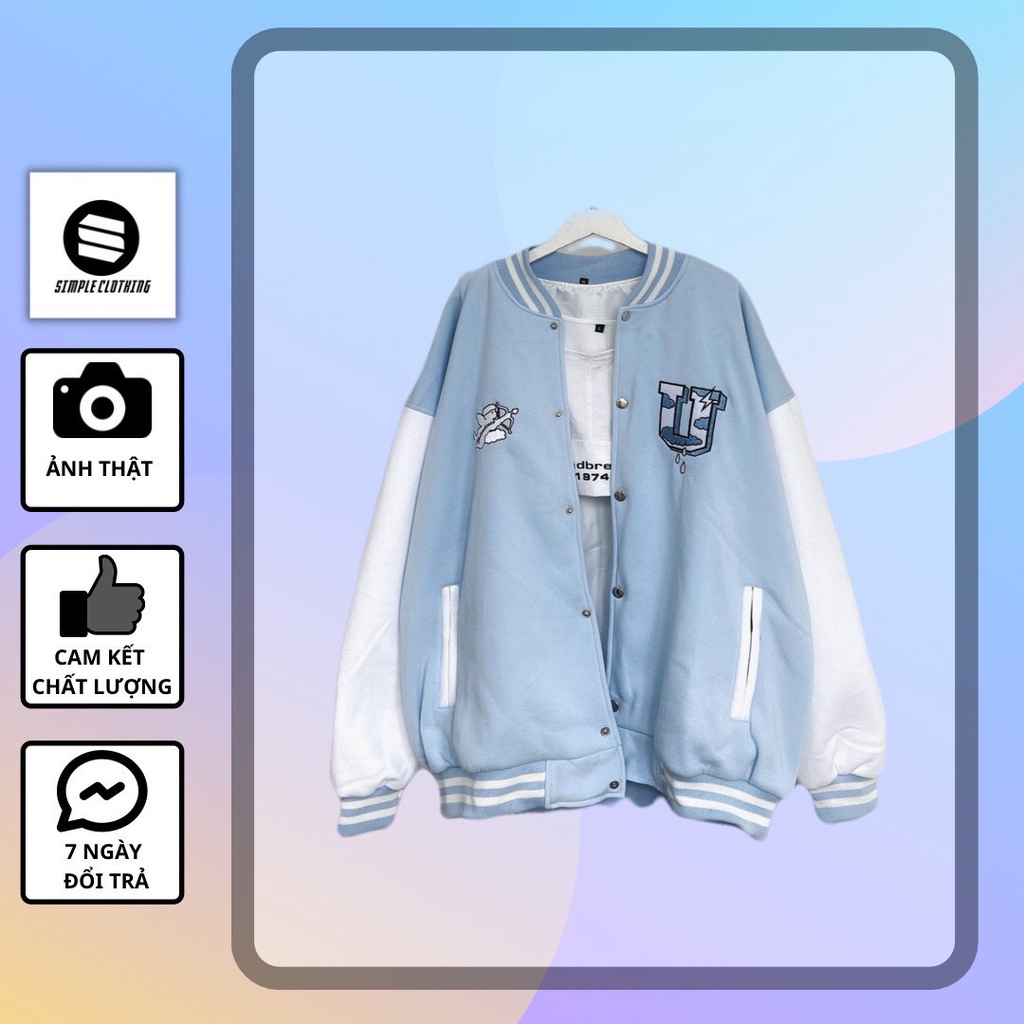 [sẵn] Áo Varsity tay dài Nỉ lót dù Trap (ảnh thật tại shop) Tanazi Closet