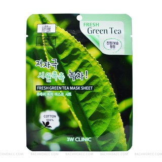 Mặt nạ 3w clinic fresh green tea mask sheet