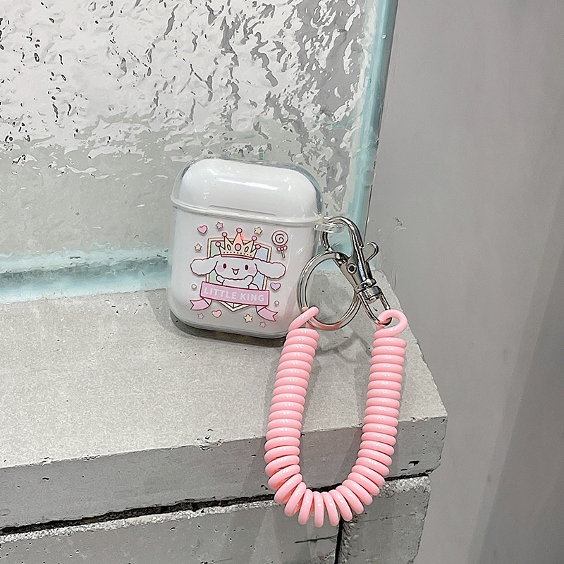 Vỏ Bảo Vệ Hộp Sạc Tai Nghe airpods 1 2 Pro 3rd Generation Pro 1/2 Trong Suốt Chống Sốc Họa Tiết Hoạt Hình Kèm Dây Đeo Kiểu Nhật Hàn