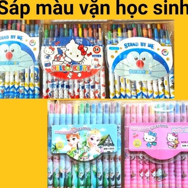 bút sáp màu vặn cho bé hộp 12c/24 chiếc