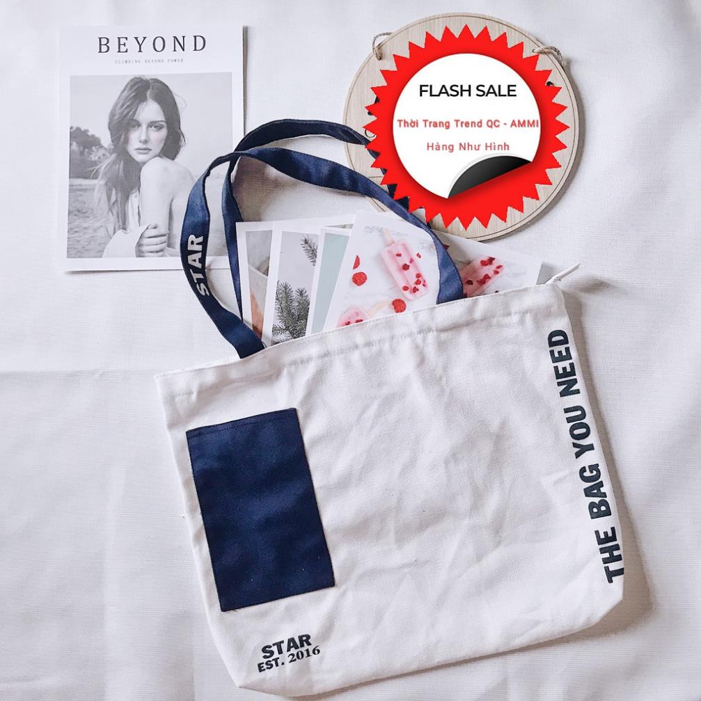 Túi Tote Dáng Thể Thao Quai Xách In Start Unisex A008