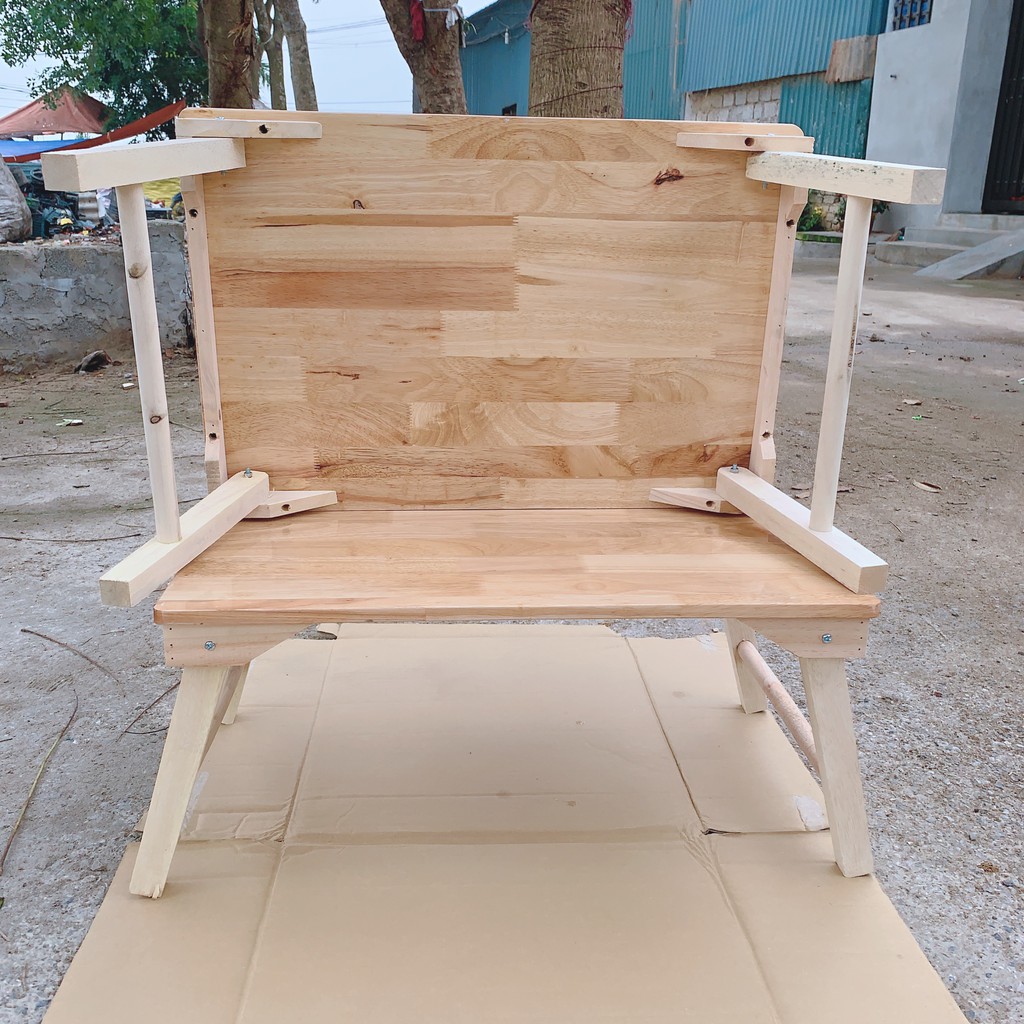 [Freeship 25K đơn 150K] Bàn gấp mini đa năng gỗ tự nhiên  - kích thước 40x60x27 cm - Bàn học - Bàn uống trà | BigBuy360 - bigbuy360.vn