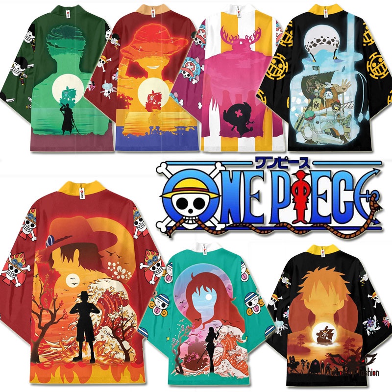 Áo Choàng Kimono In Hình Nhân Vật Luffy Zoro 3D Thời Trang Cho Nam Và Nữ