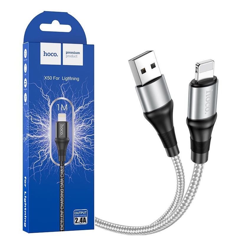 ⚡NowShip Mới⚡ Cáp Sạc 💎Sạc Nhanh + Chống Gãy 💎 Dây Sạc Hoco X50 3A 18W Lightning Type C Micro IPhone Android HOCO