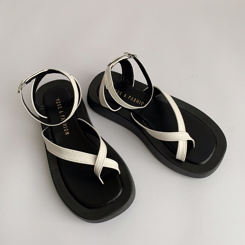 Dép Sandal Ulzzang LOẠI 1 - Giày đi học xỏ ngón nữ đế cao 3cm chuẩn hàng quảng châu