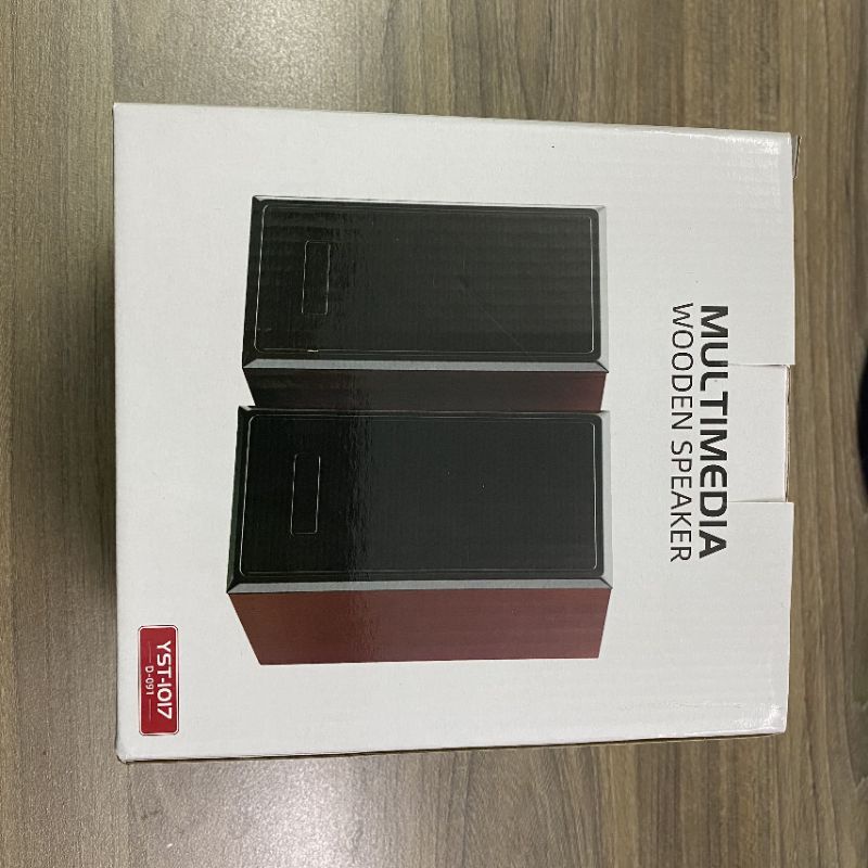 Loa máy tính, loa vi tính vỏ gỗ để bàn máy tính dễ thuơng