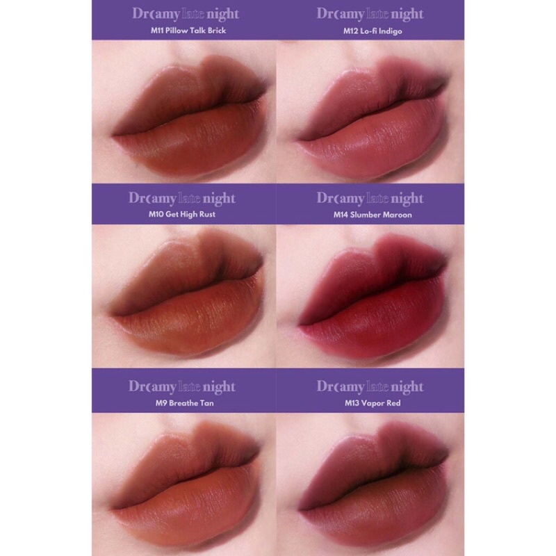 Son kem lì Merzy Mellow Tint Dreamy Late Night M13 Vapor Red