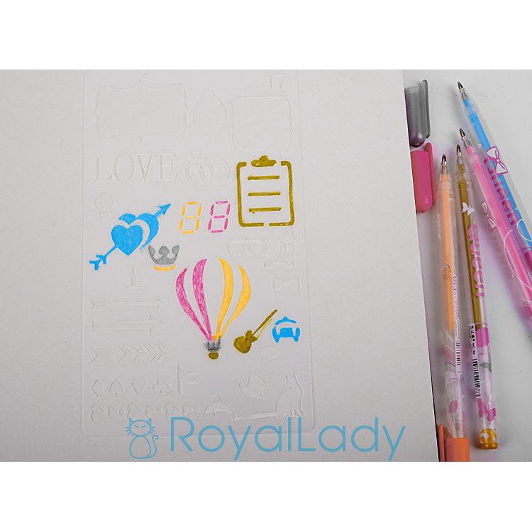 High Quality Scrapbook DIY Template Planner Decor Stationery Drawing Stencil