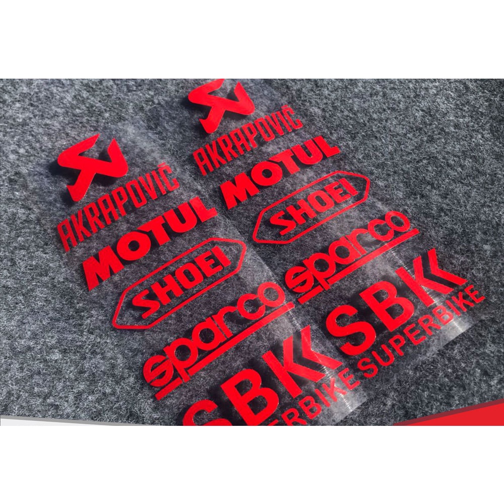 1 Bộ Đề Can Dán Mũ Bảo Hiểm / Xe Mô Tô In Logo Moto GP Chống Thấm Nước Kích Thước 20 * 8CM
