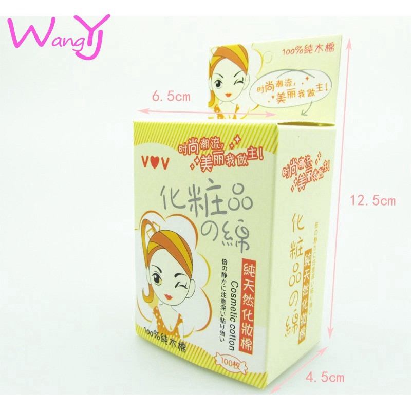 Bộ 80/100 Bông Tẩy Trang Bằng Cotton Chất Lượng Cao