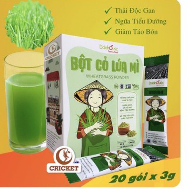 SALE Bột cỏ lúa mỳ sấy lạnh Dalahouse 20 gói x 3g