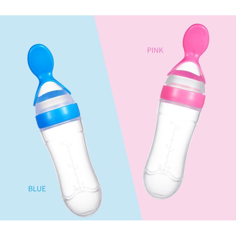 [Siêu rẻ] Bình ăn dặm, bình thìa ăn dặm silicon an toàn cho bé