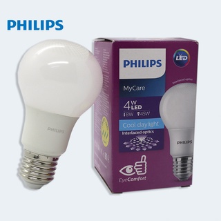 Bóng đèn LED tròn Philips LED bulb Mycare 4W ánh sáng Vàng/Trắng bảo vệ mắt
