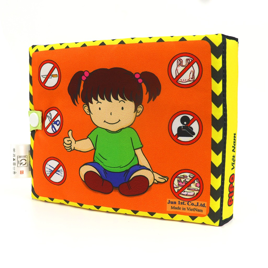 Sách Vải Kỹ Năng An Toàn - Cảnh Báo Bỏng, Ngã, Vật Nguy Hiểm Cho Bé - Pipo Vietnam