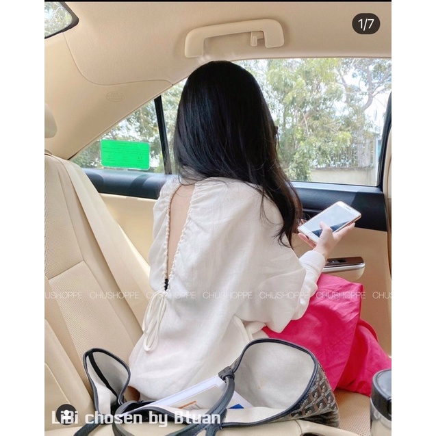 Sơmi linen khoét lưng