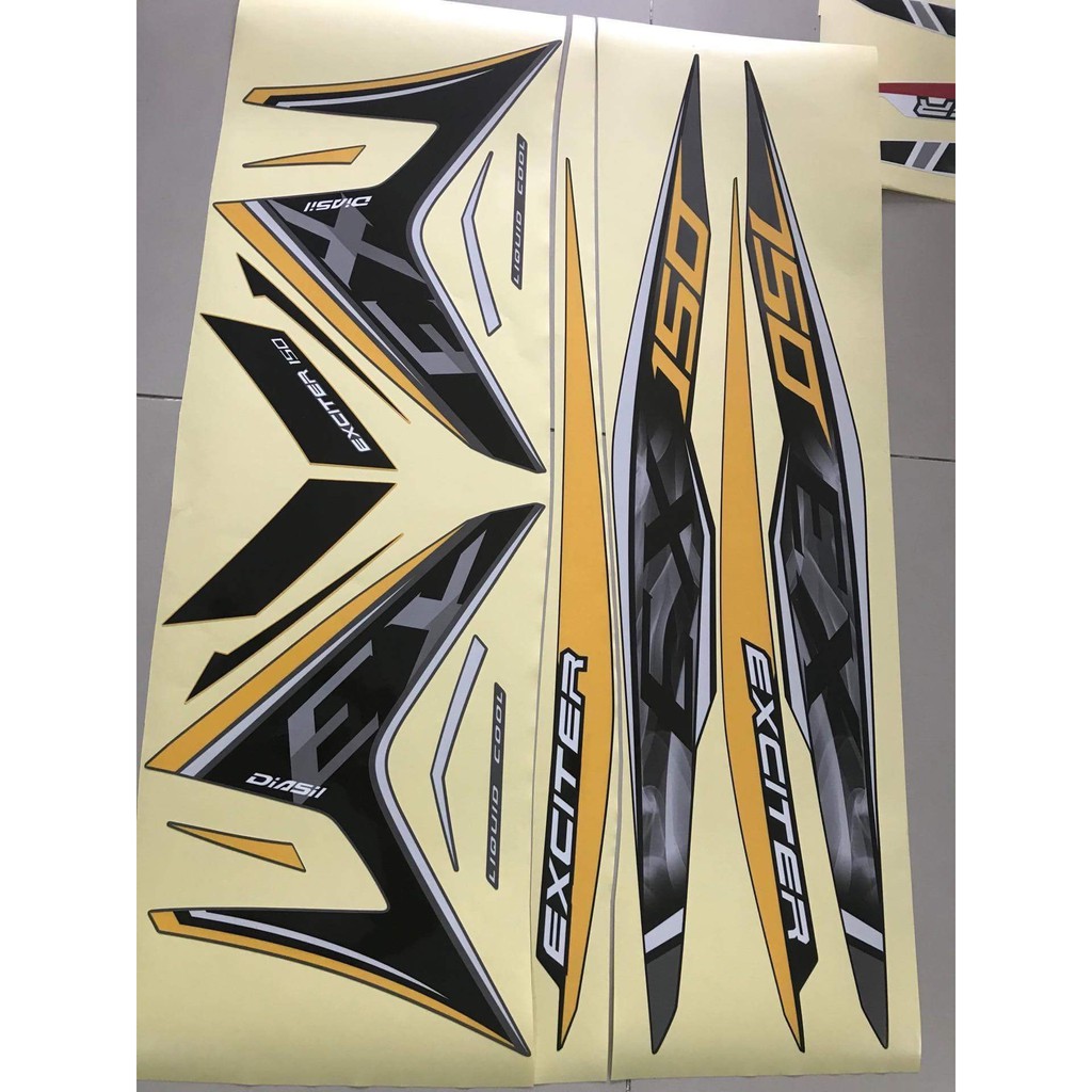 Tem Uv ép nhiệt Exciter 150 mẫu ex thái lan ( đủ màu )