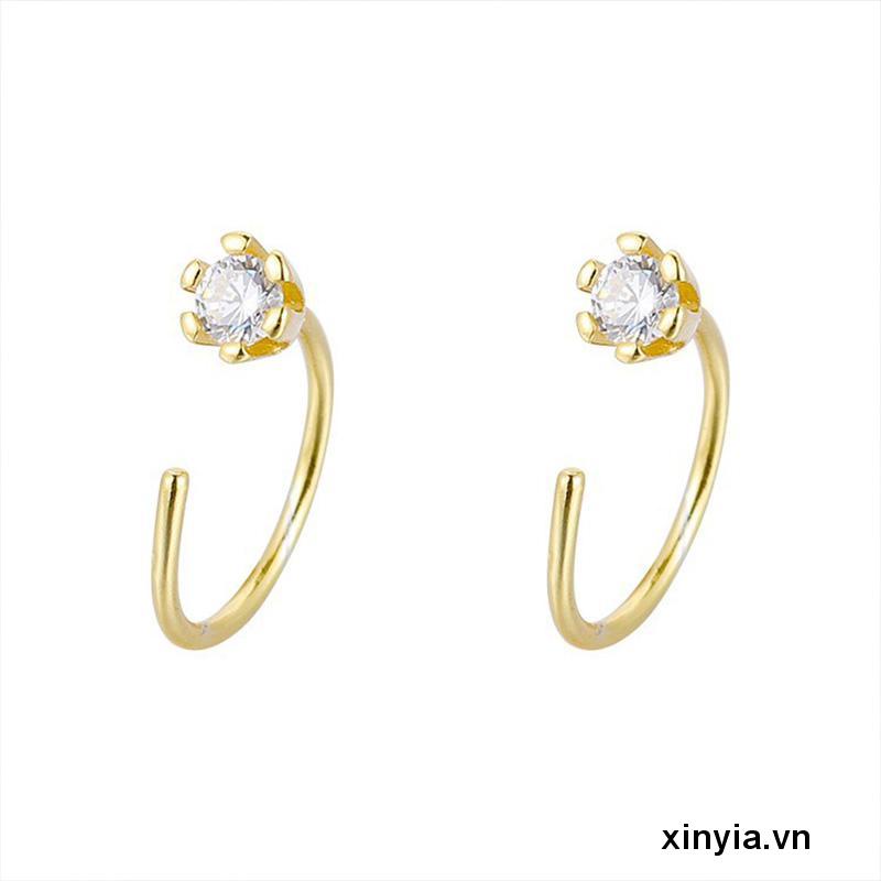 Khuyên Tai Cao Cấp Đính Đá Zircon Tinh Tế Thời Trang Ngủ Ngon Cho Nữ
