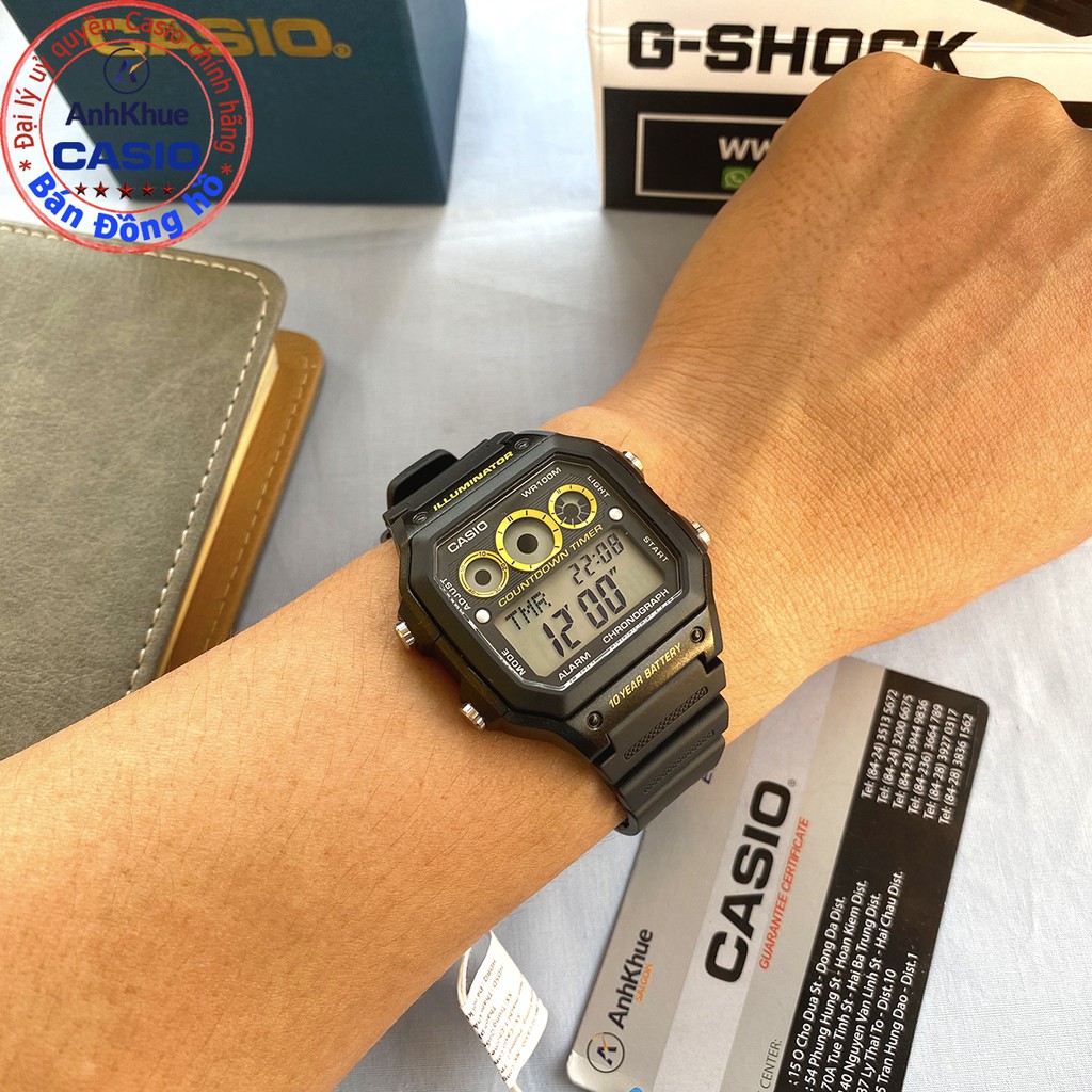 Đồng hồ nam Casio AE-1300 AE-1300WH-1A2F AE-1300WH-1A AE-1300WH-2A AE-1300WH-4A chín | BigBuy360 - bigbuy360.vn