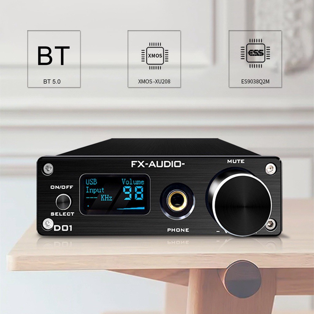 (Hàng Chính Hãng) Giải Mã FX-Audio DAC D01 - Bản Nâng Cấp DAC X7- Bộ Giải Mã 32 Bit/768Khz/ DSD512