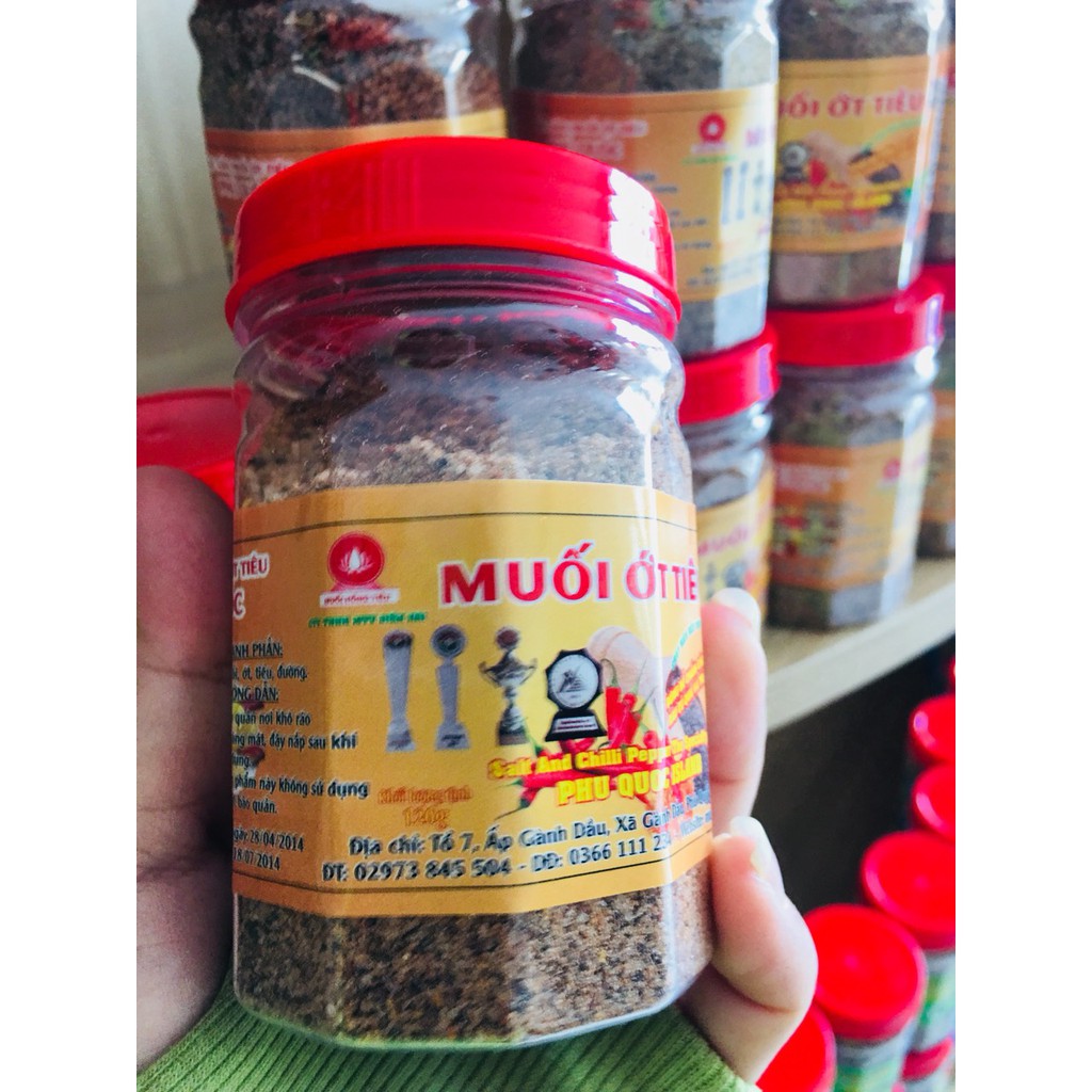 Muối ớt tiêu đặt sản Phú Quốc thơm ngon hủ 100gr
