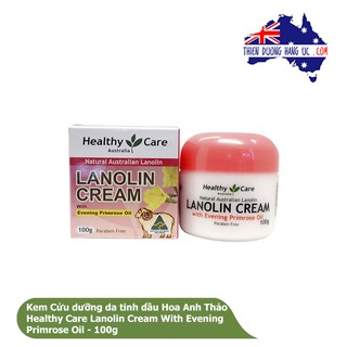 Kem cừu dưỡng da kết hợp tinh dầu Hoa Anh Thảo Healthy Care Lanolin Cream With Evening Primrose Oil - 100g