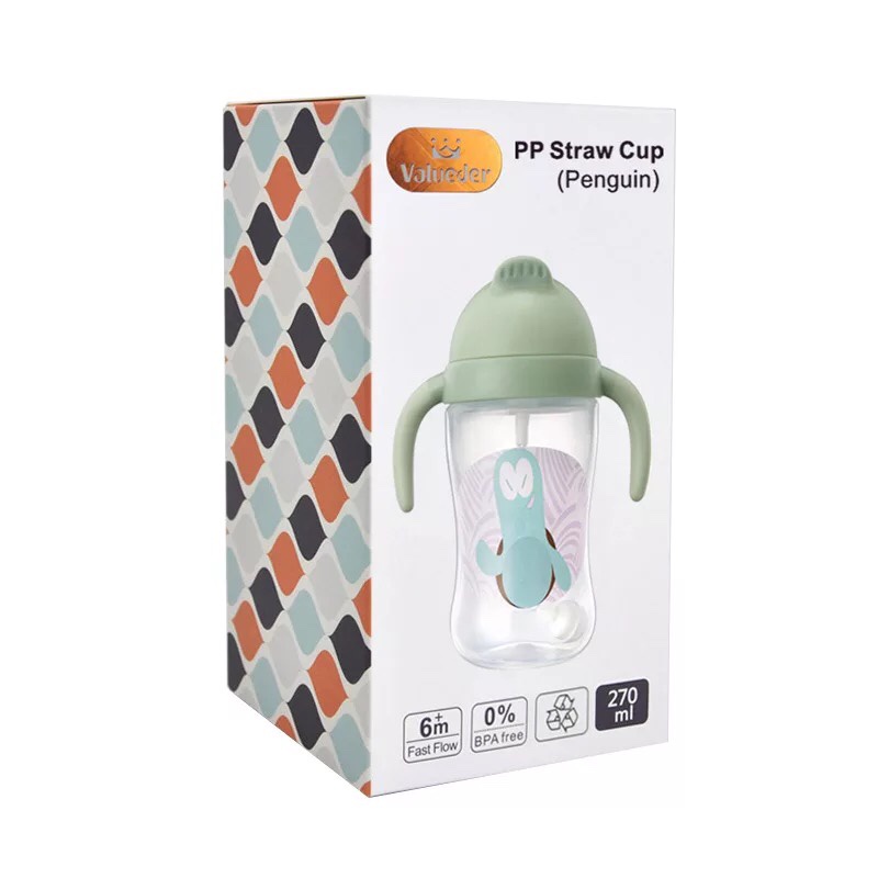 Bình tập uống chống sặc Valueder cho bé (tặng kèm cọ ống hút)