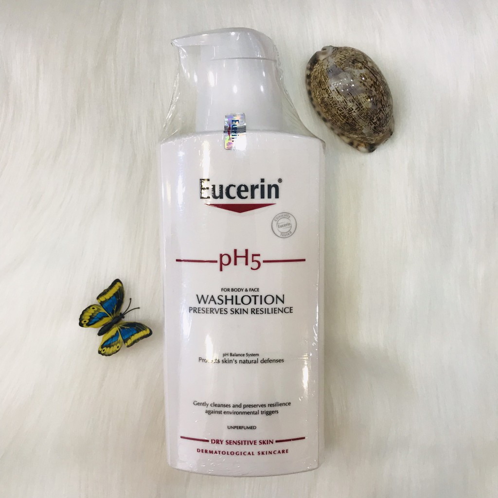Sữa tắm dạng gel cho da nhạy cảm không mùi pH5 Washlotion 400ml Eucerin