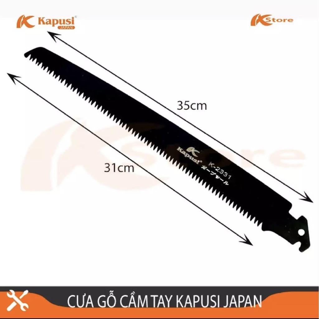Cưa cầm tay 350mm Kapusi - Tiêu chuẩn Nhật Bản có bao đựng