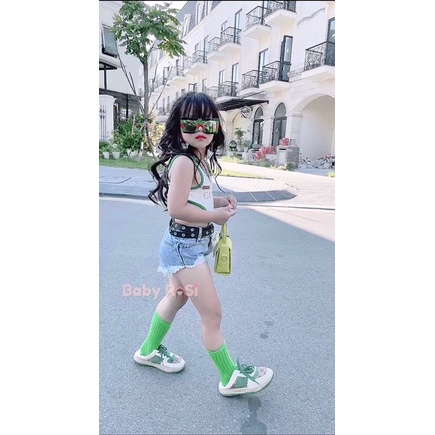 Quần jean đùi ăn chơi cho bé gái