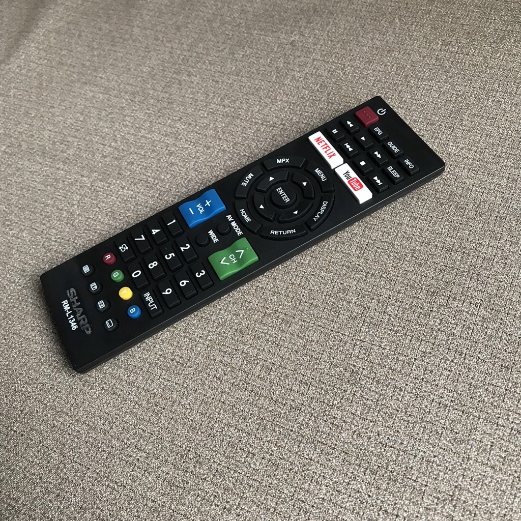 Điều khiển TV Sharp đa năng RM-L1346 dùng chung cho nhiều model các dòng tivi Sharp LCD/LED/Smart
