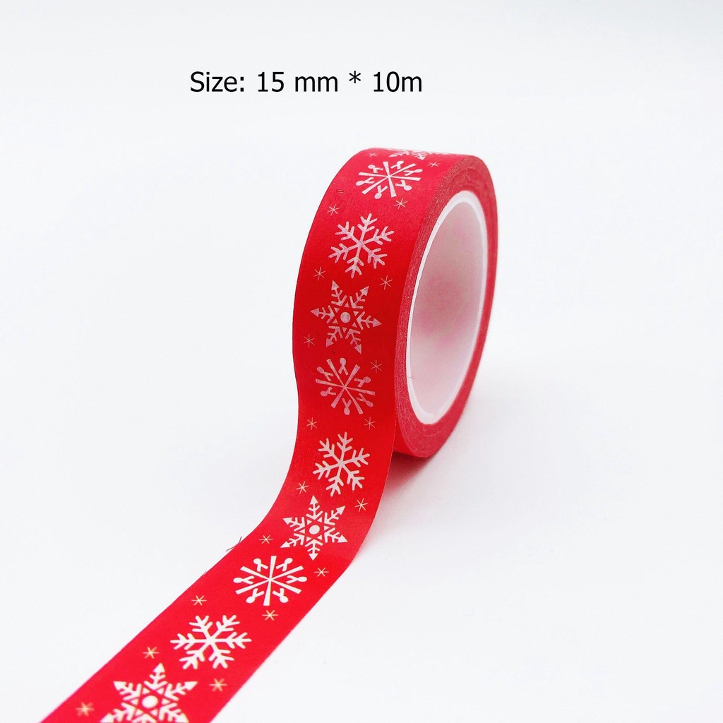 Cuộn Băng Dính 6 Kiểu Trang Trí Cây Thông Noel 15mmX10M