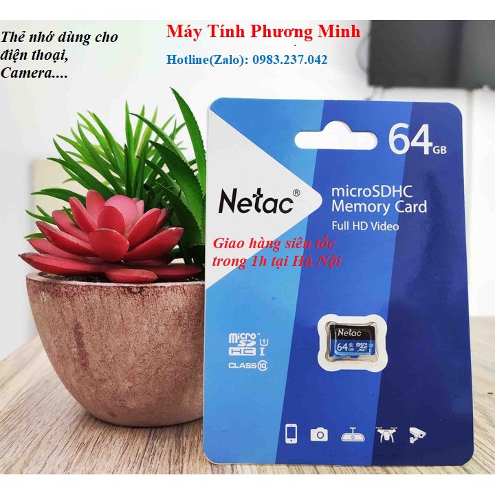 Thẻ nhớ Micro SD Netac 64Gb Class10