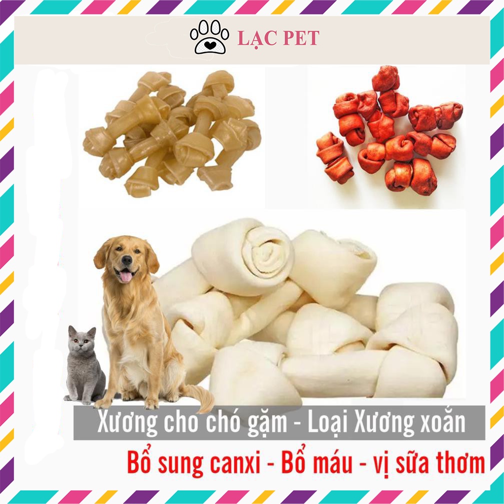 Xương chó gặm (nhiều loại) Xương da doog dành cho chó chơi và ăn bổ sung dưỡng chất