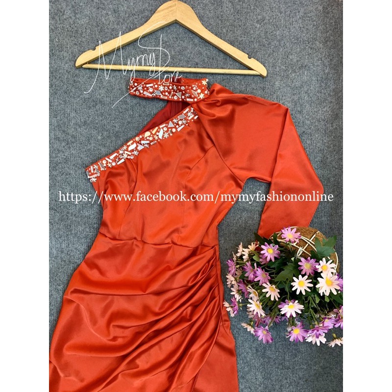 Đầm xoè tay ngắn phồng xếp tầng kết cườm TRIPBLE T DRESS - Size S/M/L - MS490V