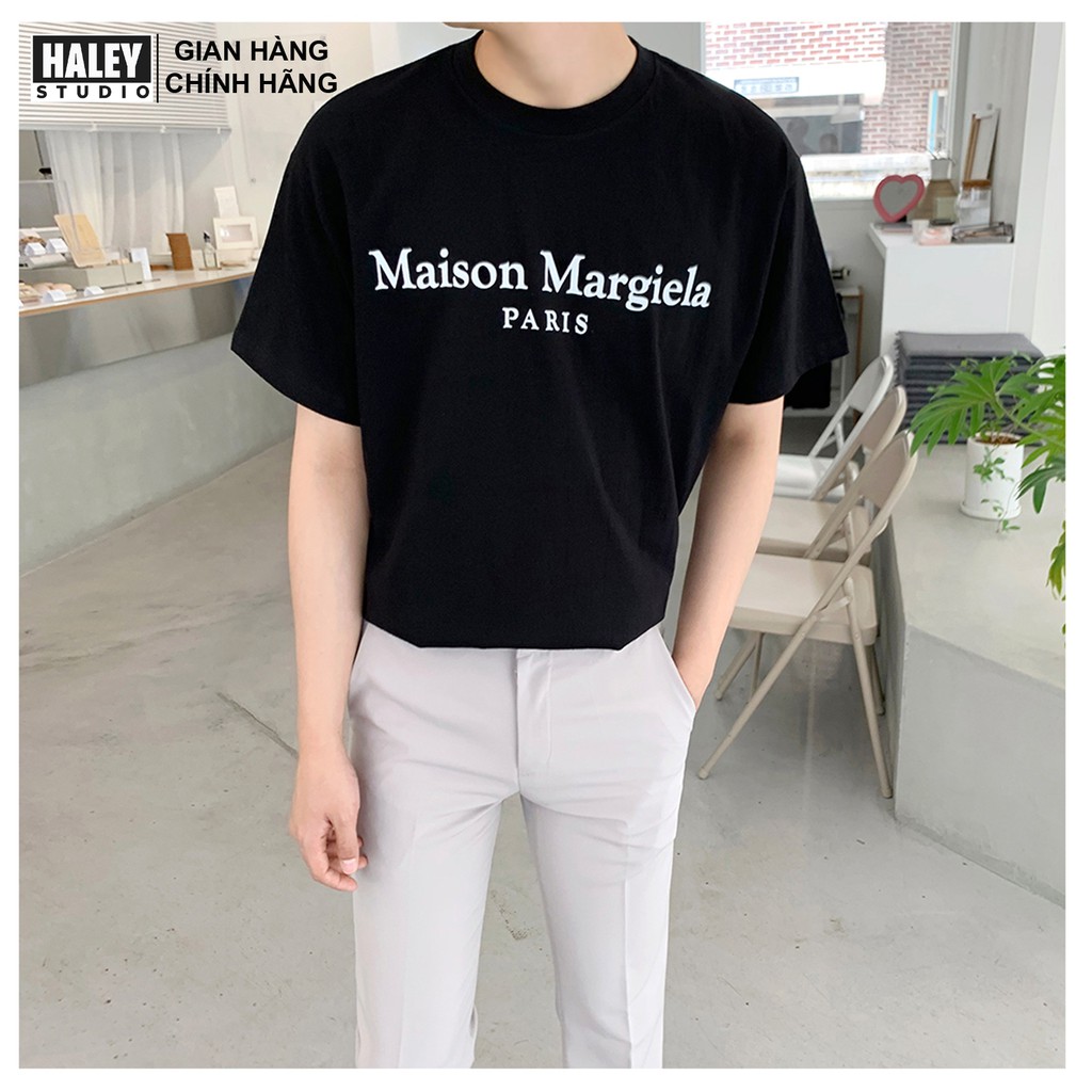 Áo thun Nam Nữ Unisex Form rộng tay lỡ HALEY Basic cao cấp chất cotton 100%  phông siêu mát Maison Margila TN71