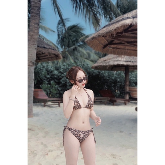 Bikini, Đồ Bơi Nữ Đi Biển 2 Mãnh Beo Sexy Ngực BELLA MS77