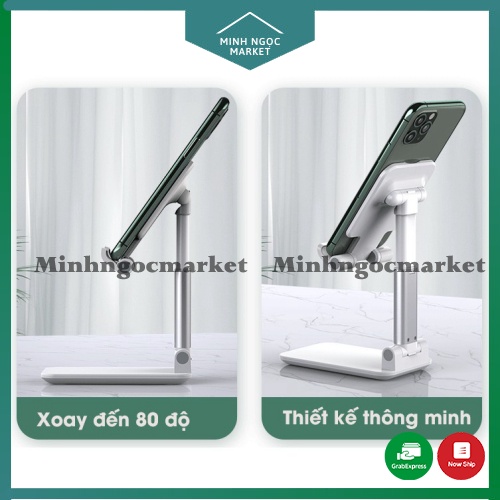 Giá đỡ điện thoại, máy tính bảng có thể gấp gọn chống trượt tùy chỉnh độ cao