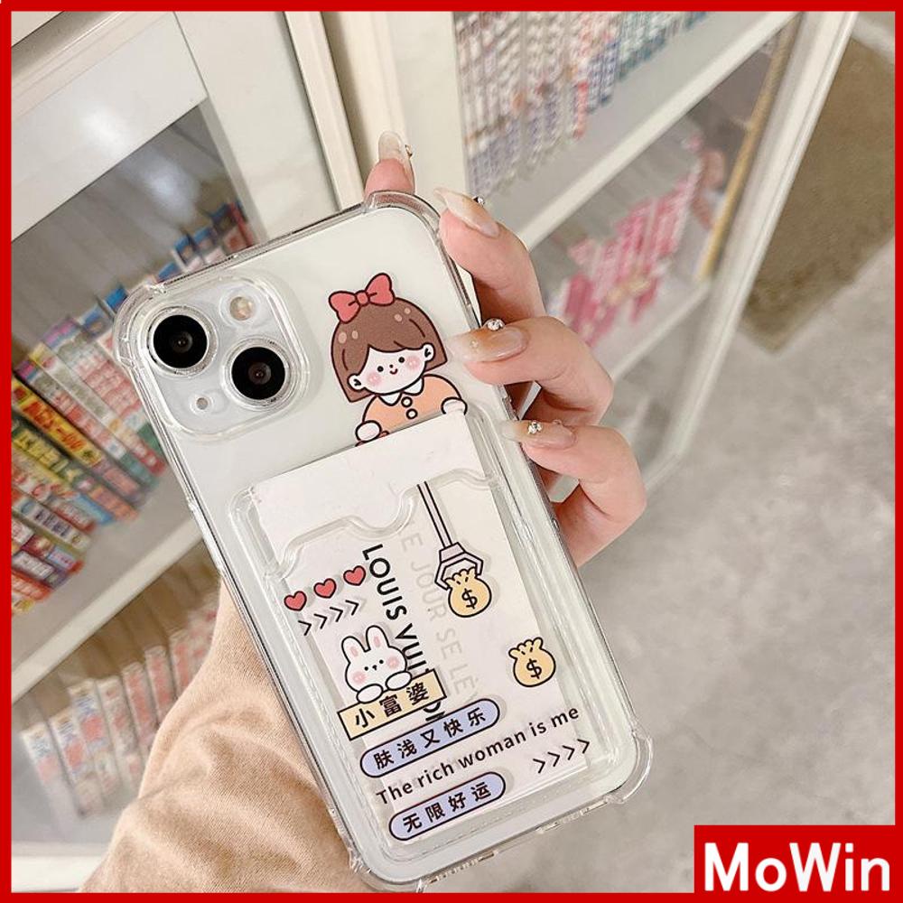 Ốp điện thoại silicone mềm chống sốc có ngăn đựng thẻ thích hợp cho iPhone 11 13 Pro Max 12 Pro Max 7 Plus XR