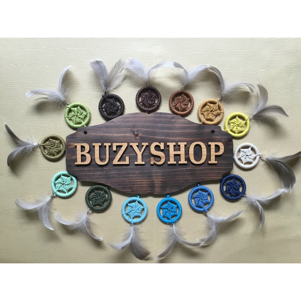 MẪU1  dreamcatcher treo trang trí, làm móc khóa - mẫu phối cùng màu