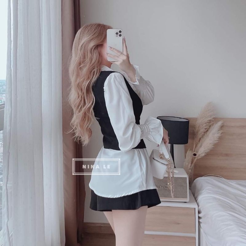 SET ÁO 3 MÓN SƠ MI KÈM GILE VỚI QUẦN NGẮN BIGSIZE