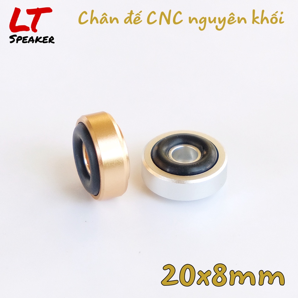 Chân đế loa 20x8mm CNC nhôm nguyên khối cao cấp - DIY loa bluetooth (1 cái)