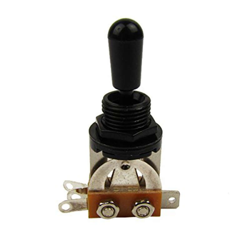 Metric 3 Way Short Straight Guitar Toggle Switch Pickup Selector For Gibson Epiphone Les Paul Electric Guitar,Sier & black(Pack Of 2)