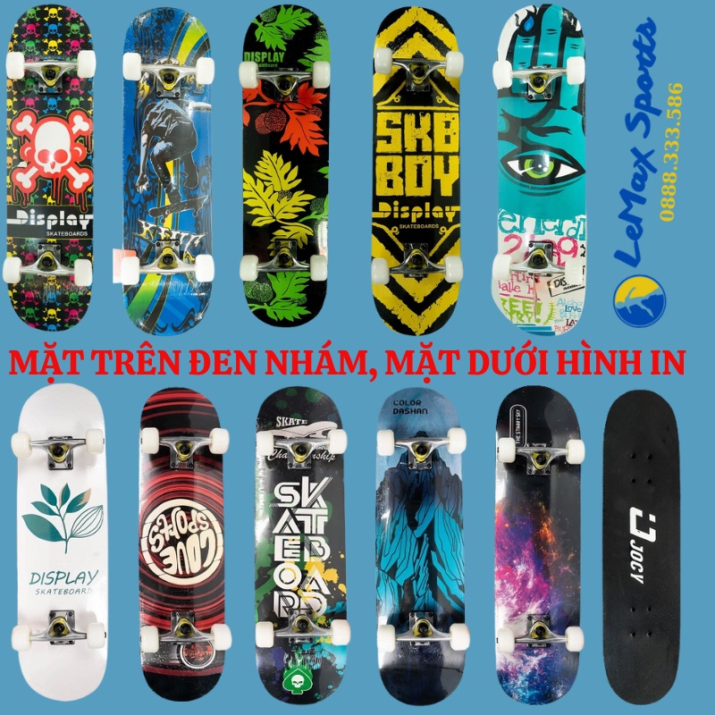 Ván trượt thể thao JOCY chính hãng, Ván trượt chịu trọng tải cao giá rẻ, nhiều hình in phong cách