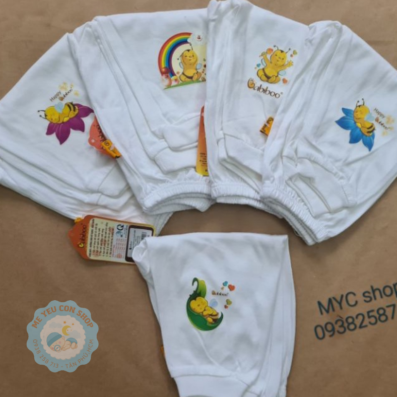 [BB33] Quần dài mặc bỉm trắng in BABIBOO (katydang)