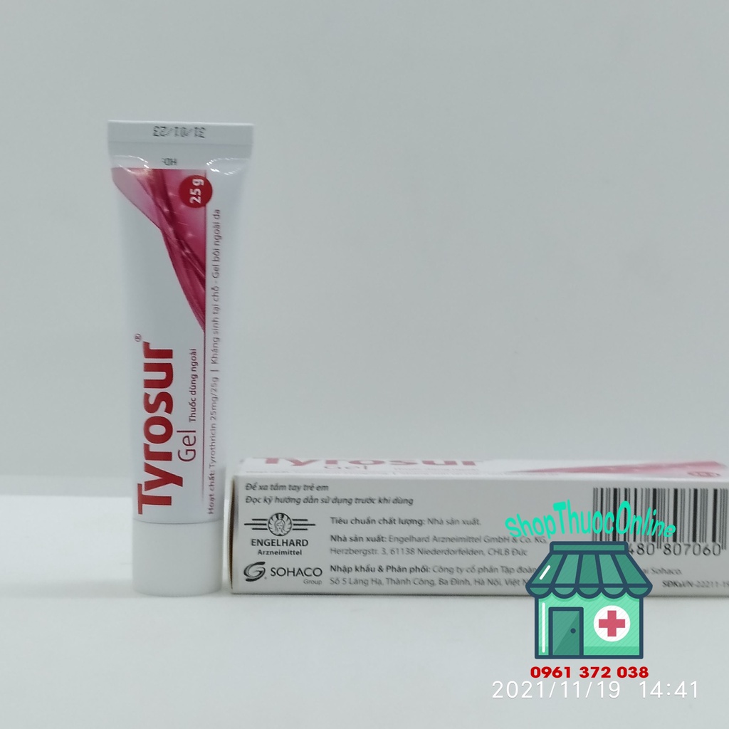 Gel bôi da TYROSUR tuýp 5g/25g