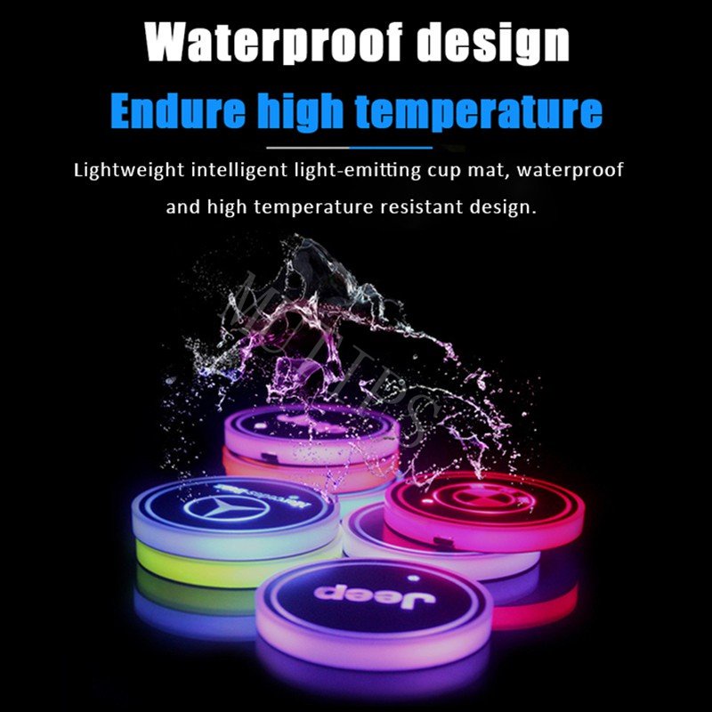 Đế Lót Ly Có Đèn LED 7 Màu Cho Xe Hơi Mazda CX5 CX30 CX8 CX3 2 3 6 5 bl gp