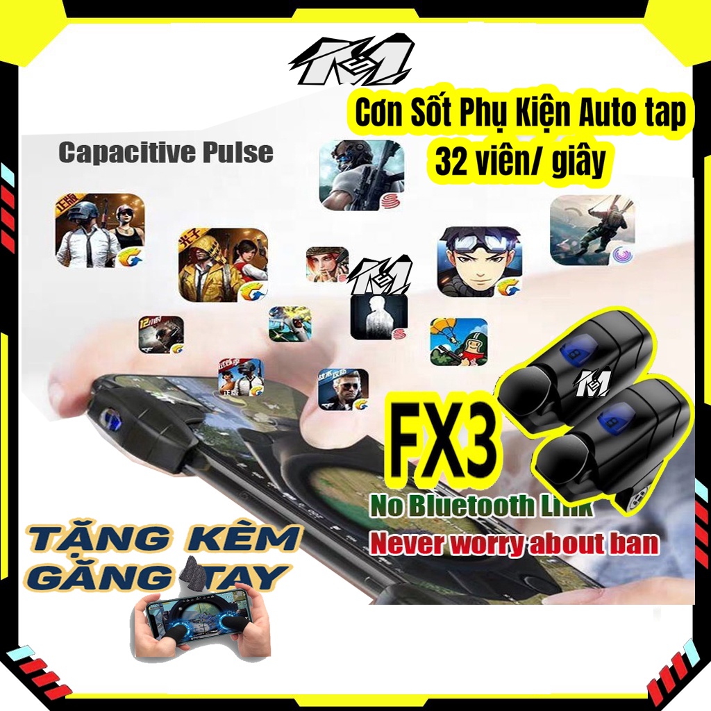 Nút bắn pubg auto tap M32, 4 chế độ 32 nhịp/s, phụ kiện chơi game pubg ff mobile chơi game siêu nhanh nhạy thế hệ 2022