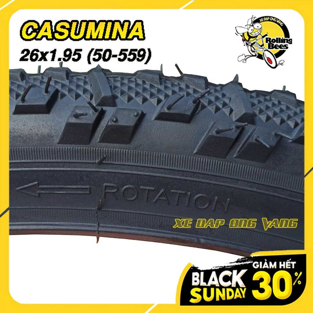 Vỏ Lốp, Săm Ruột Địa Hình Casumina 26x1.95  Chính Hãng, Giá rẻ